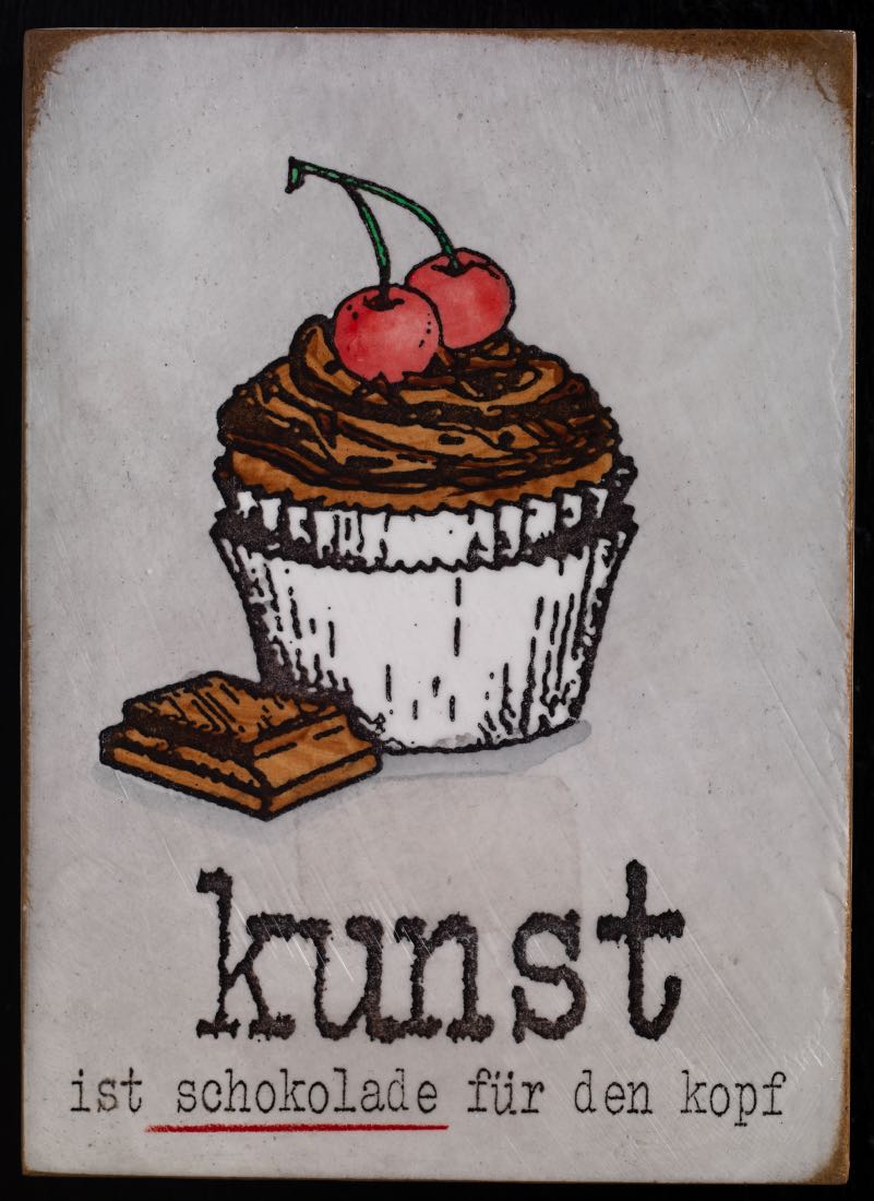 "kunst ist schokolade" - Jan M. Petersen