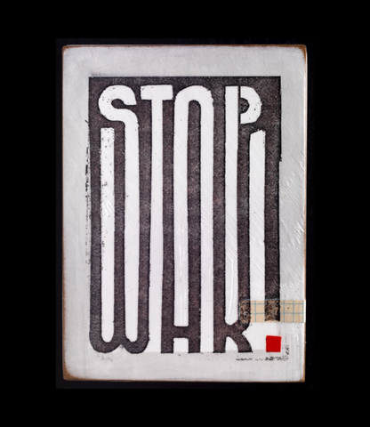 "stop war" - Jan M. Petersen